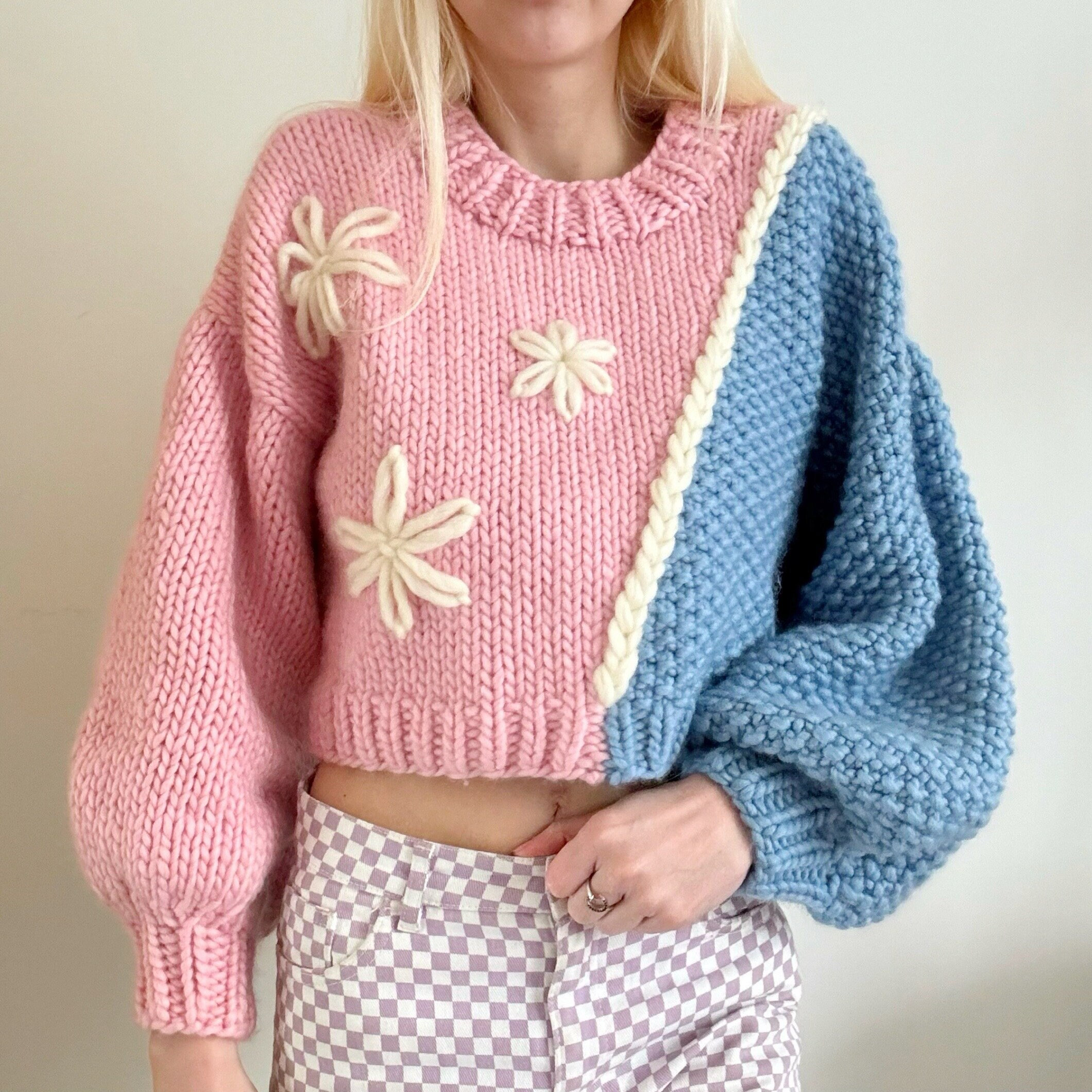 Knitting Pattern Daisy Chain Sweater Digital Download