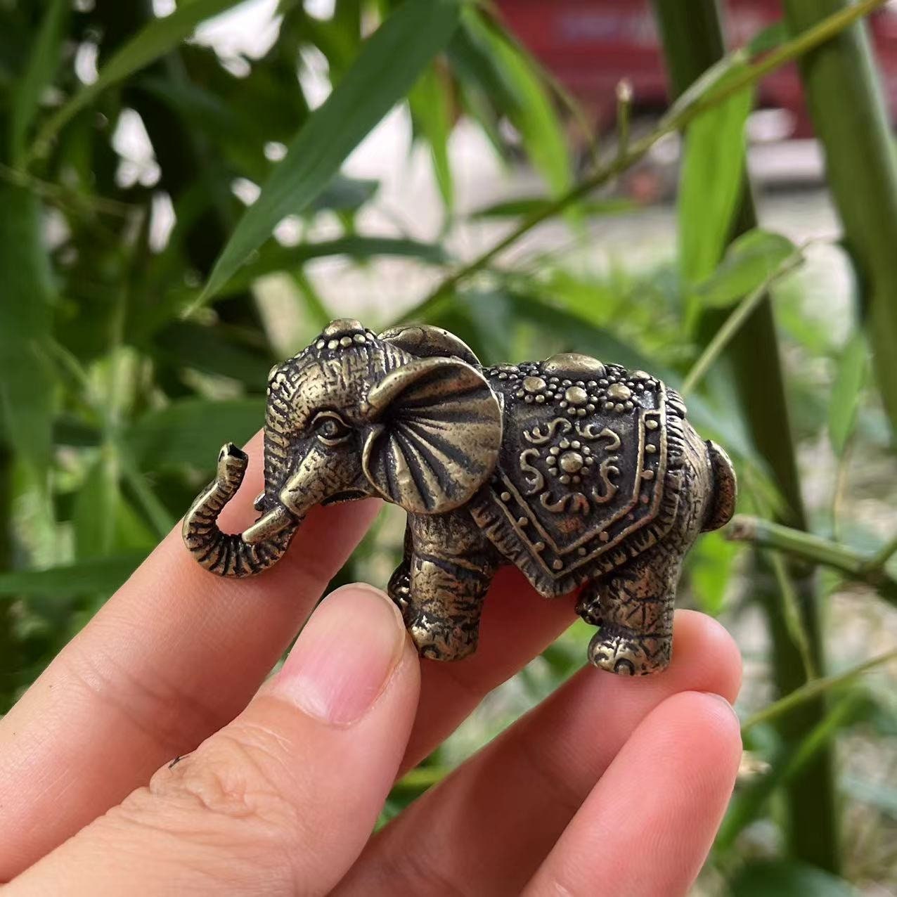 Solid Copper Brass Elephant Ornaments Pure Copper Animal Etsy