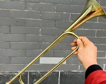 Polished Brass Trumpet Musical Trumpet Bugle Horn Nautical Viking War Horn battle trumpet Vintage Decor Rustic Brass Horn Musical Instrument