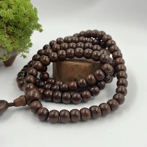 Fine Wooden Pendant Women Wood Beads Buddha Pendant Necklace Brown Rosary Bodhi Men Mala Bracelet Prayer beads Sweater chain meditation R111
