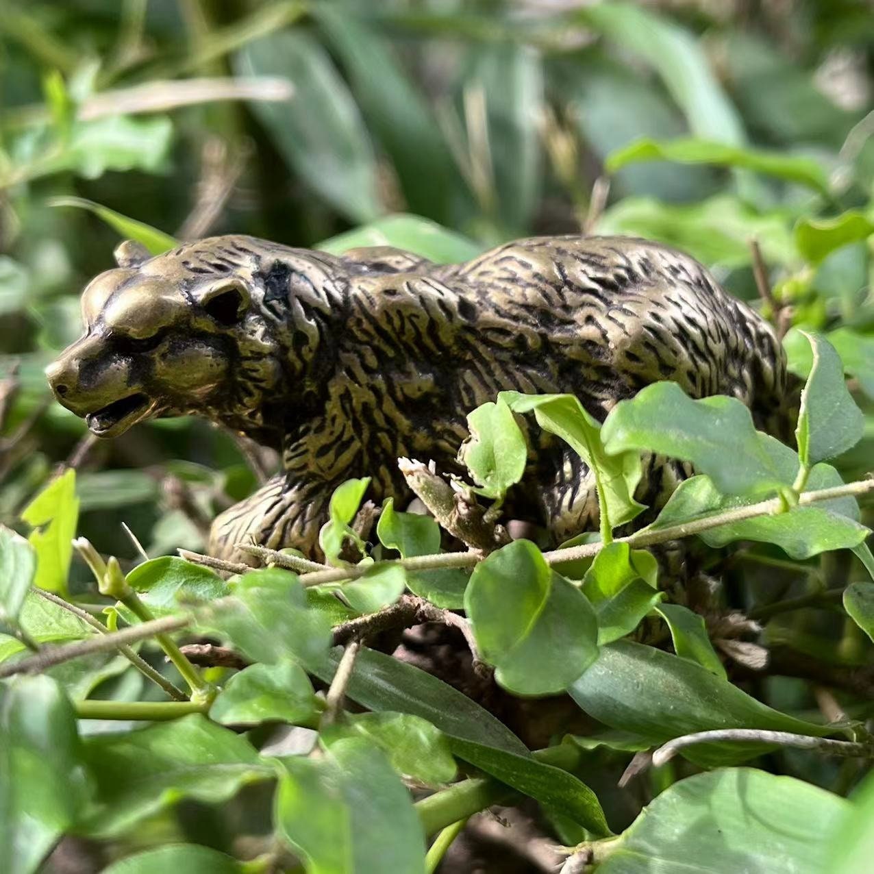 Mini Brass Bear Statue Solid Brass Copper Decorative Big Bear Etsy