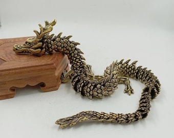 Fine Copper Dragon Beast Statue, Brass Zodiac flying Dragon Statue Sculpture Patina ,Wealth Feng Shui Dragon Decor,brass animal toy ornament