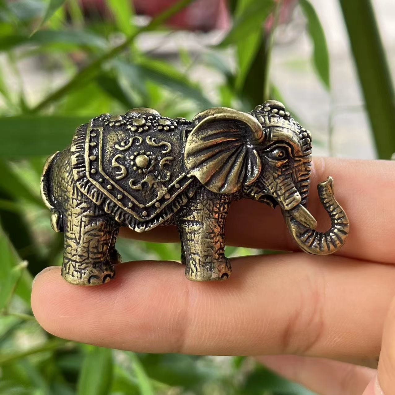 Solid Copper Brass Elephant Ornaments Pure Copper Animal Etsy