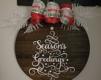 Percha de puerta de Navidad, Percha de puerta de madera, Percha de puerta, Decoración del hogar, Decoración de Navidad