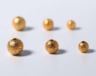 12mm 10mm 8mm Gold plated brass cloud beads / accent bead of bracelets