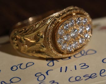 vintage 18k gold diamond ring