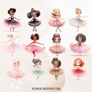 Bailarina Menina Clipart Sublimação Imagens Boneca Dança Rosa Transparente PNG Meninas Bonitas Clipart SVG Imprimir e Cortar Arte de Parede Uso Comercial