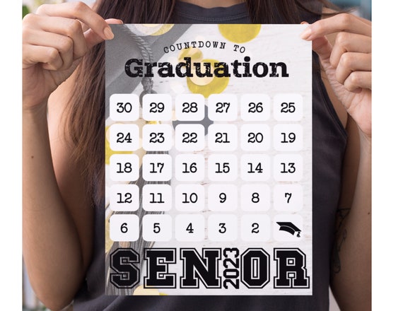 Senior 2023 Graduation Countdown Printable Digital Download, High School  Graduate, College Graduate - Etsy