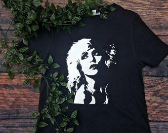 T-shirt Officiel Blondie Debbie Harry - Marque Gildan - Noir - Coupe Ample - Unisexe