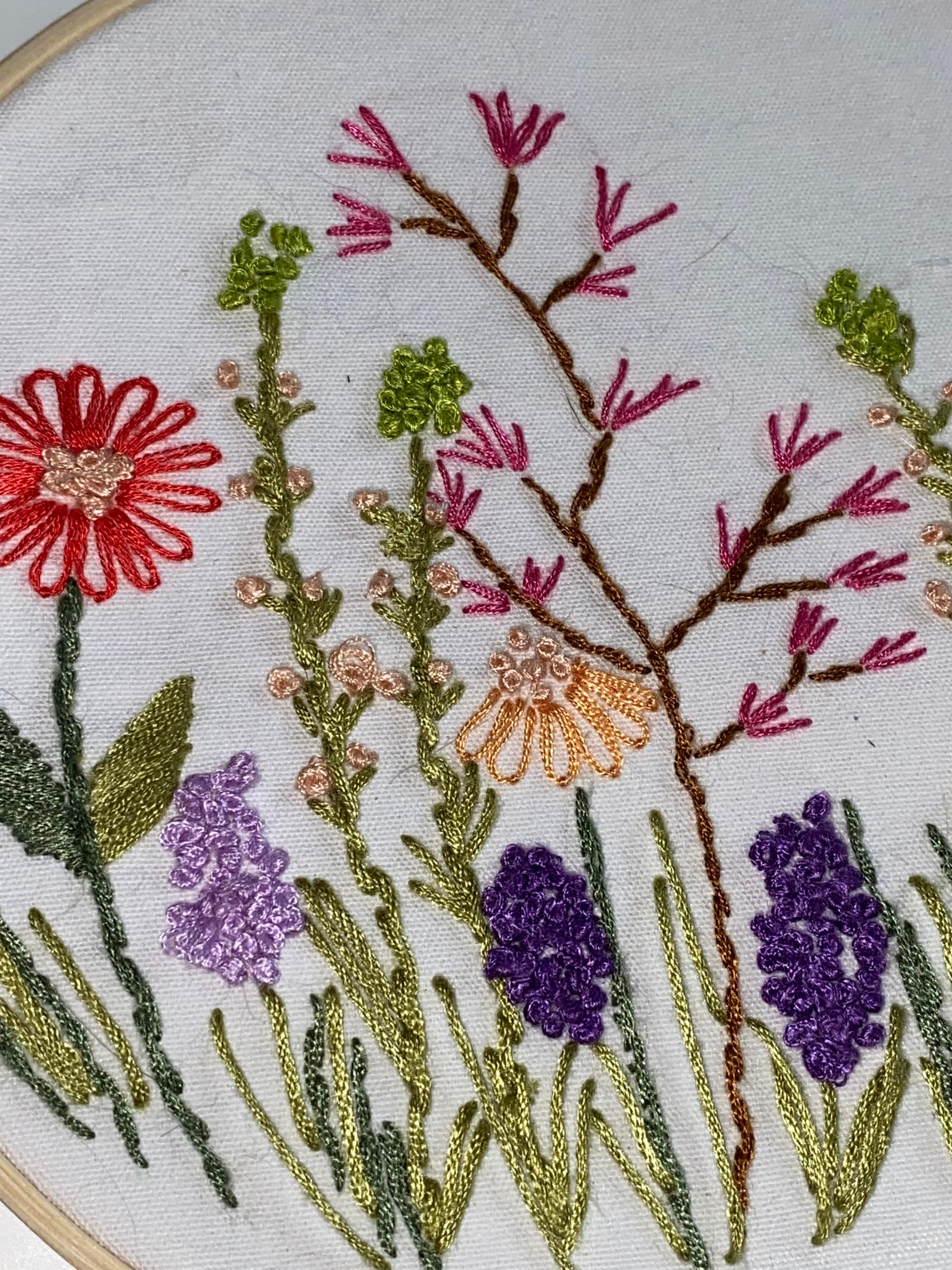 Flower Embroidery Wall Hanging - Etsy
