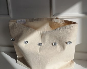 Canvas Tote Bag, Tote Bag Aesthetic, Cute tote bag, Crystal Tote Bag Canvas, Cloth bag, Shopping bag, Shoulder Bag, Work Bag, Crystal Handle
