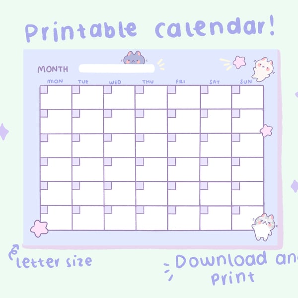 Cute Calendar - Etsy