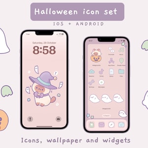 Halloween Icons Pack | Phone Theme | Cute Wallpapers | iOS & Android |