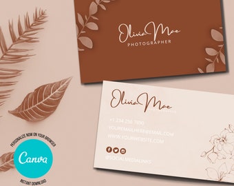Business Card Template INSTANT DOWNLOAD Printable Business Card, Modern Business Card, Template Business Card, Affordable Card