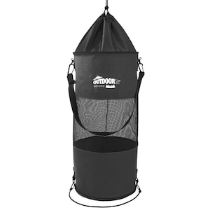 Mesh Trash Bag -Must Have Camping, RV, Boat and Fishing Accessories, Portable and Washable Large Capacity Eco Friendly Garbage Bin Container