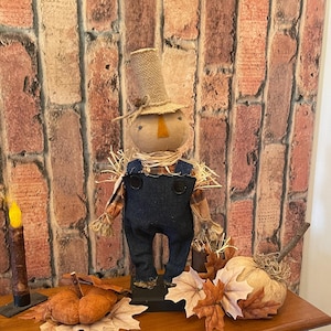 Made to Order - Primitive Pete Pumpkin Scarecrow, Primitive Scarecrow, Primitive Fall Scarecrow