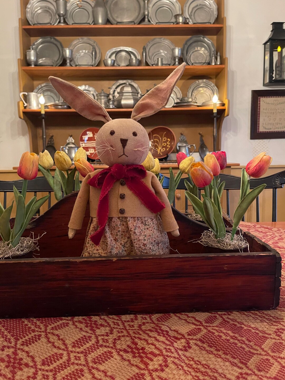 Penelope Rabbit Sign Penelope the Rabbit, Springtime Rabbit, Primitive Rabbit, Easter Decor ...
