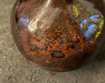 Red Copper Raku Vase
