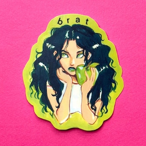 Brat Green Apple Sticker