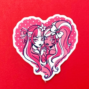 Gyaru Heart Glitter vinyl sticker