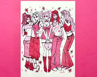 Impresión artística de Chicas Chicas Chicas