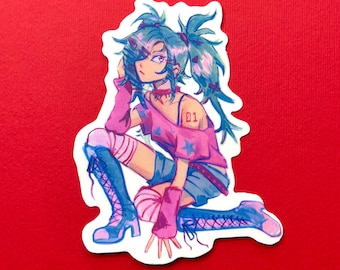 Motiv Mädchen Miku Matte Vinyl Sticker