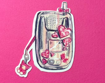 Retro Handy-Vinyl-Sticker