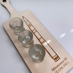 Shot Glass Flight/MM III/ICBM/military gift/missile gift/missiles