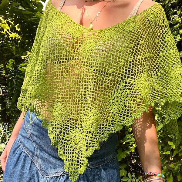 Clover poncho crochet pattern *DIGITAL PDF*