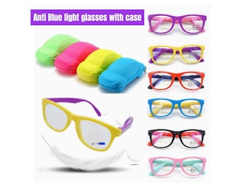 Blue Light Blocking Glasses Kids Anti Blue Light Eyeglasses Frames And Case