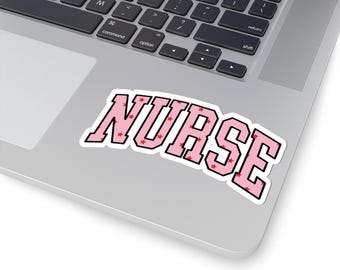 Pink & Red Nurse Vinyl Sticker | Healthcare Hero Design