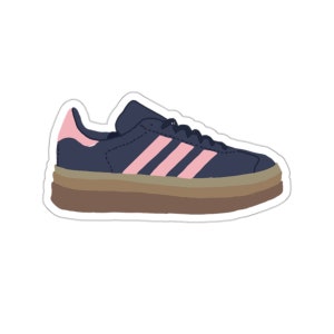 Zapatillas Sambas, pegatina de zapatillas Sambas, zapatillas de moda, pegatina de zapatillas, zapatillas preppy, estilo moderno, pegatina de Kindle, pegatina para portátil.