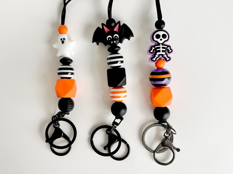 Halloween Pumpkin & Ghosts Lanyard With Breakaway Safety Clip - Wide 20mm Festive Neck Strap - View #7