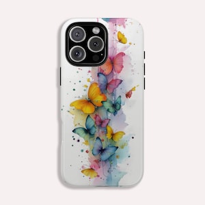 Butterfly Watercolour Design Gifts For Butterfly Lovers Tough Phone Case for Apple iPhone 16 15 14 13 12 11 10 9 8