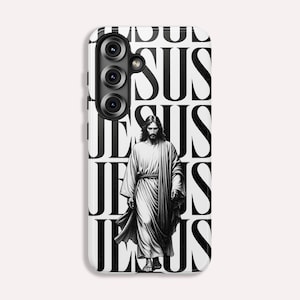 Jesus Phone Case - Inspirational Christian Spiritual Gift Tough Case for Samsung Galaxy S25 S24 S23 S22 S21