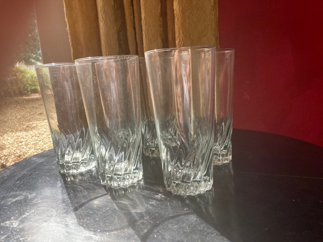 Set of 6 Highball Water Glasses Etsy