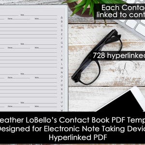 Modèle de carnet de contacts de Heather LoBello, carnet d'adresses