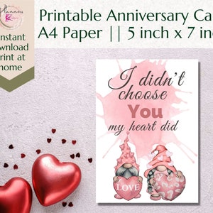 Anniversary Card For Couple. Valentines Day Gift For Him. image 1