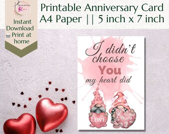 Anniversary Card For Couple. Valentines Day Gift For Him.