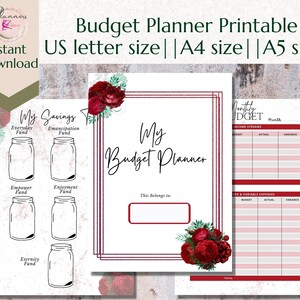 Finance Planner For Budget. Income And Expense Tracker. Budget Planner Printable
