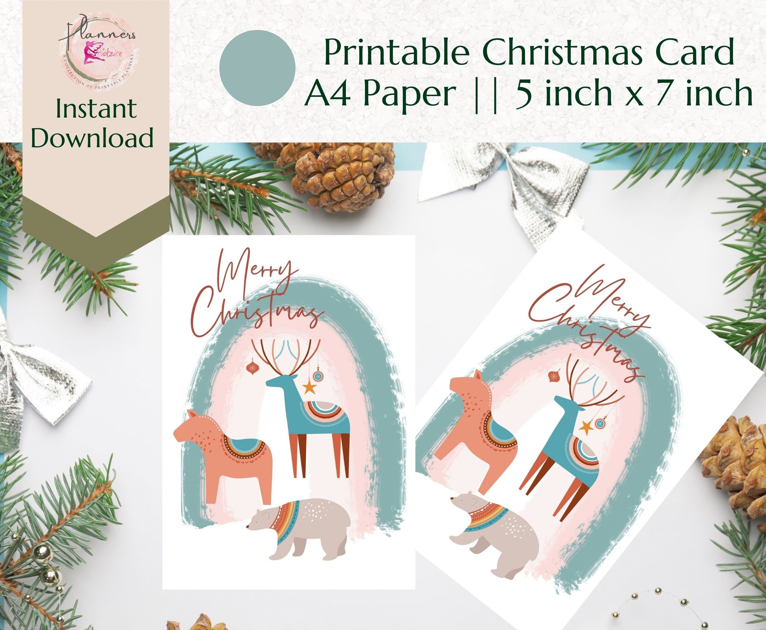 Boho Christmas Card for Boyfriend. Blank Holiday Season - Etsy