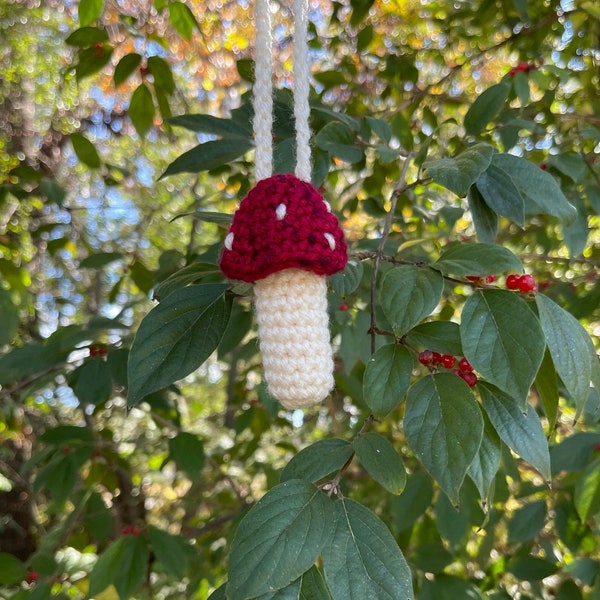 Crochet Mushroom Chapstick Holder