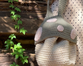 Custom Crocheted Mushroom Crossbody/ Shoulder Bag