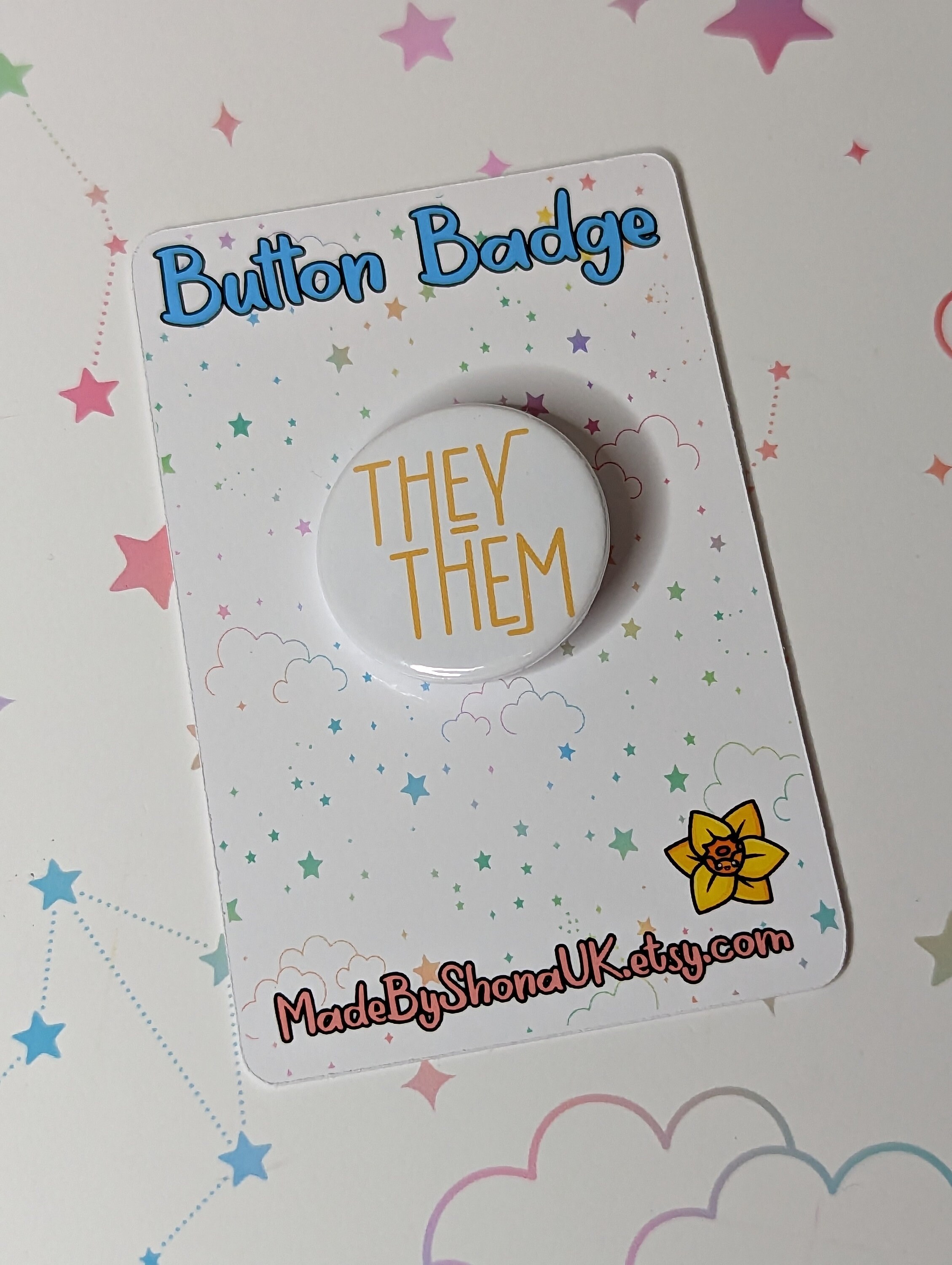 Pronoun Pin Pride Flag Pronoun Pin Button They Them She He Any Ask Me