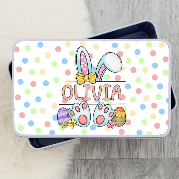 Personalised Easter Tin, Easter Gifts, Personalised Easter Gifts, Chocolate Tin, Cute Easter Gifts, Personalised Gifts, Easter Gifts For Kid