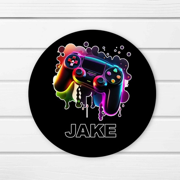 Personalised Round Coaster, Gaming Coaster, Gaming Gifts, Cosy Gaming, Cute Gifts, Stocking Filler, Coasters, Personalised Gifts