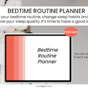 Bedtime Routine Planner (Printable) | GoodNotes, Notability, Xodo, etc.