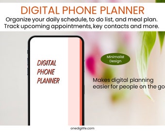 Minimal Digital Phone Planner | GoodNotes, Notability, Xodo, etc.| by One DigiLife