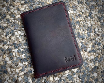 The Blaze Wallet | Vertical Leather Wallet | Personalised Gifts For Him | Anniversary Gift | Traditional Leather Wallet |