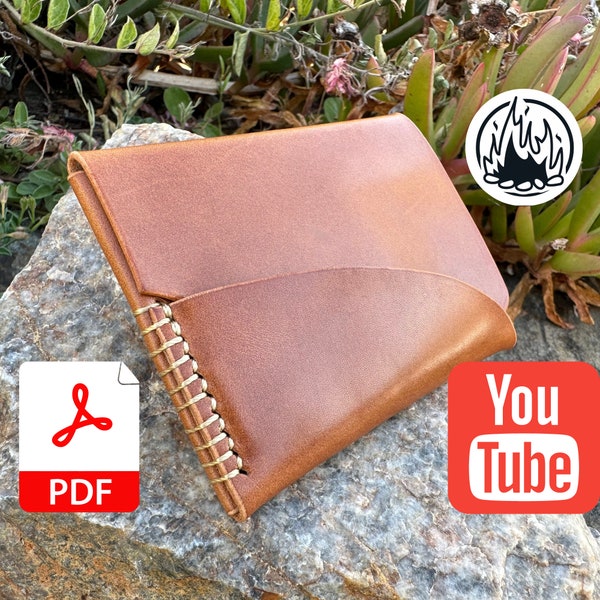 Leather Wallet Pattern PDF | 'The Ship Wallet' | Leather Card Holder | Instant Download | A4 & Letter Size | Instructions